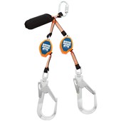 Portwest FP81 Double Self Retracting Lifeline with Scaffolding Hooks - 2.5m Length