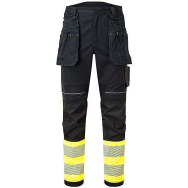 Portwest Modaflame PW3 FR416 Yellow/Black Arc Flash & Inherent Flame Retardant Anti Static Class 1 Hi Vis Holster Trousers