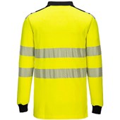 Portwest Modaflame PW3 FR702 Yellow Inherent Flame Retardant Anti Static Arc Flash Hi Vis Long Sleeve Polo Shirt