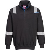 Portwest WX3 Modaflame Knit FR710 Inherent Flame Retardant Anti Static Arc Flash 1/4 Zip Sweatshirt