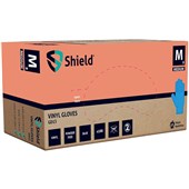 Polyco Shield GD13 Blue Vinyl Powder Free Disposable Gloves AQL4 (Box 100)