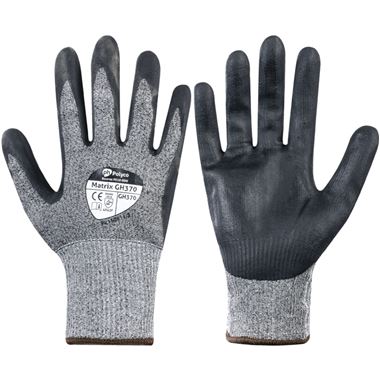 Polyco Matrix GH370 Cut F Cut Resistant Gloves with Nitrile Palm - 13g