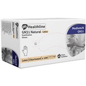 Polyco GN31 Natural Latex Powder Free Examination Glove AQL1.5 Box 100 - XLarge (10)