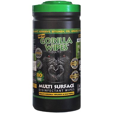 GREEN Multi Surface Gorilla Wipes (Tub of 80 Wipes) 1010TUBGREEN