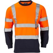 Supertouch Orange/Navy Hi Vis Two Tone Sweatshirt