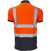 Supertouch Orange/Navy Hi-Vis Two Tone Polo Shirt