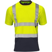 Supertouch Yellow/Navy Hi-Vis Two Tone T-Shirt