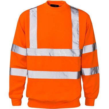 Supertouch Orange Hi Vis Polycotton Sweatshirt