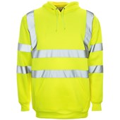 Supertouch Yellow Hi Vis Hooded Sweatshirt