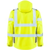 Leo Workwear Exmoor EcoViz 15K Performance Mesh Lined Breathable Waterproof Hi Vis Jacket