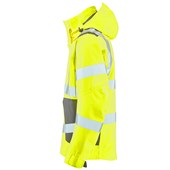 Leo Workwear Exmoor EcoViz 15K Performance Mesh Lined Breathable Waterproof Hi Vis Jacket