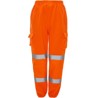Supertouch Orange Hi Vis Jogging Bottoms