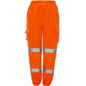 Supertouch Orange Hi Vis Jogging Bottoms