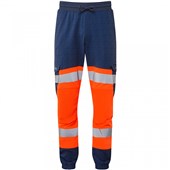 Leo Workwear Hawkridge Orange EcoViz 4X Stretch Hi Vis Jog Trouser