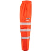Leo Workwear Instow Orange LTEC 15K Waterproof Breathable Hi Vis Cargo Trouser