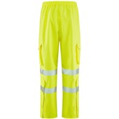 Leo Workwear Instow Yellow LTEC 15K Waterproof Breathable Hi Vis Cargo Trouser