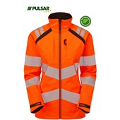 Pulsar Life LFE916 Rail Orange GRS Recycled Hi Vis Softshell Jacket