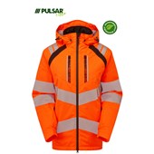 Pulsar Life LFE919 Rail Orange GRS Recycled Insulated Waterproof Hi Vis Jacket