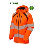 Pulsar Life LFE919 Rail Orange GRS Recycled Insulated Waterproof Hi Vis Jacket