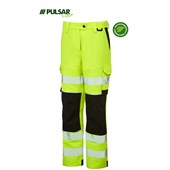 Pulsar Life LFE921 Yellow GRS Recycled 4 Way Stretch Hi Vis Combat Trouser