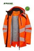 Pulsar Life LFE960 Rail Orange Women's GRS Recycled Waterproof Breathable Hi Vis Shell Jacket