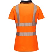 Portwest LW72 Orange Womens Hi Vis Polo Shirt