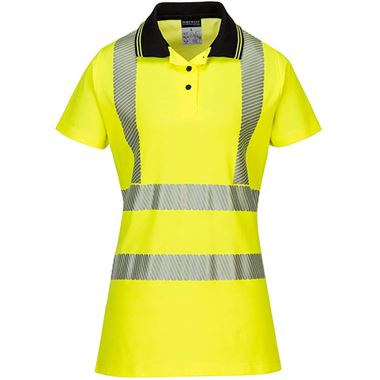 Portwest LW72 Yellow Womens Hi Vis Polo Shirt 