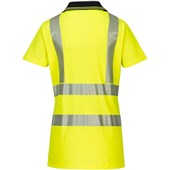 Portwest LW72 Yellow Womens Hi Vis Polo Shirt 