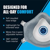 JSP M632 FFP3 Valved Moulded Disposable Dust Masks (Pack 10) BGZ130-000-A00