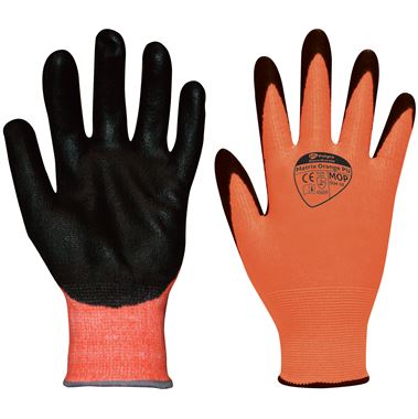 Polyco Matrix Orange Cut Level 3 PU Work Gloves MOP with PU Coating - 15g