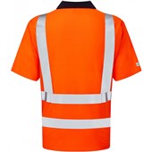 Leo Workwear Croyde Orange Comfort EcoViz Hi Vis Polo Shirt  