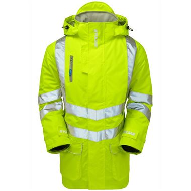 Pulsar P187-R Yellow GRS Recycled Padded Waterproof Hi Vis Storm Jacket