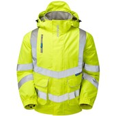 Pulsar P191-R Yellow GRS Recycled Padded Waterproof Hi Vis Bomber Jacket
