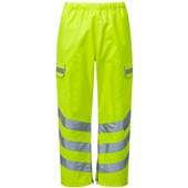 Pulsar P206-R Yellow GRS Recycled Hi Vis Waterproof Over Trousers