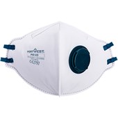 Portwest P210 FFP2 Valved Dolomite Fold Flat Disposable Masks (Pack 3) No stock