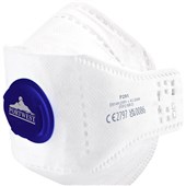 Portwest P291 Eagle FFP2 Valved Dolomite Fold Flat Disposable Masks (Pack 10)