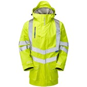 Pulsar Protect P421-R Yellow GRS Recycled Mesh Lined Waterproof Hi Vis Storm Jacket