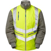 Pulsar P487-R Yellow GRS Recycled 7-in-1 Hi Vis Storm Coat c/w Interactive Bodywarmer