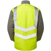 Pulsar P487-R Yellow GRS Recycled 7-in-1 Hi Vis Storm Coat c/w Interactive Bodywarmer
