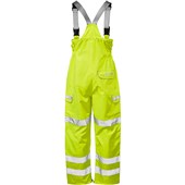 Pulsar P521-R Yellow GRS Recycled Foul Weather Hi Vis Waterproof Bib & Brace