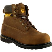 Caterpillar Holton S3 Water Resistant Safety Boots S3 HRO SRC - Brown