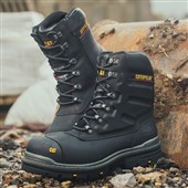 Caterpillar Premier Waterproof Wide Fit Side Zip Safety Boot S3 WR HRO SRC