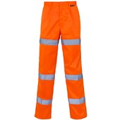 Supertouch Orange 3 Band Polycotton Hi Vis Trousers