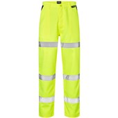 Supertouch Yellow 3 Band Polycotton Hi Vis Trousers