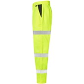 Supertouch Yellow 3 Band Polycotton Hi Vis Trousers