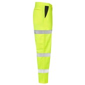Supertouch Yellow 3 Band Polycotton Hi Vis Trousers