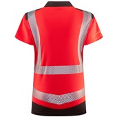 Leo Workwear Elmscott Red/Grey EcoViz Performance Dual Colour Women's Hi Vis Polo Shirt