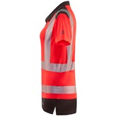 Leo Workwear Elmscott Red/Grey EcoViz Performance Dual Colour Women's Hi Vis Polo Shirt