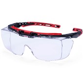 Portwest PR03 Deluxe Wrap Overspec Safety Glasses - Anti Scratch & Anti Fog - Clear
