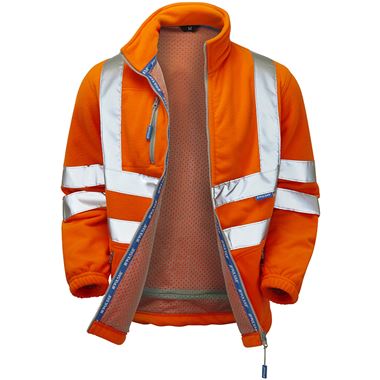 Pulsar PR508-R Rail Orange GRS Recycled Hi Vis Polar Fleece Jacket
